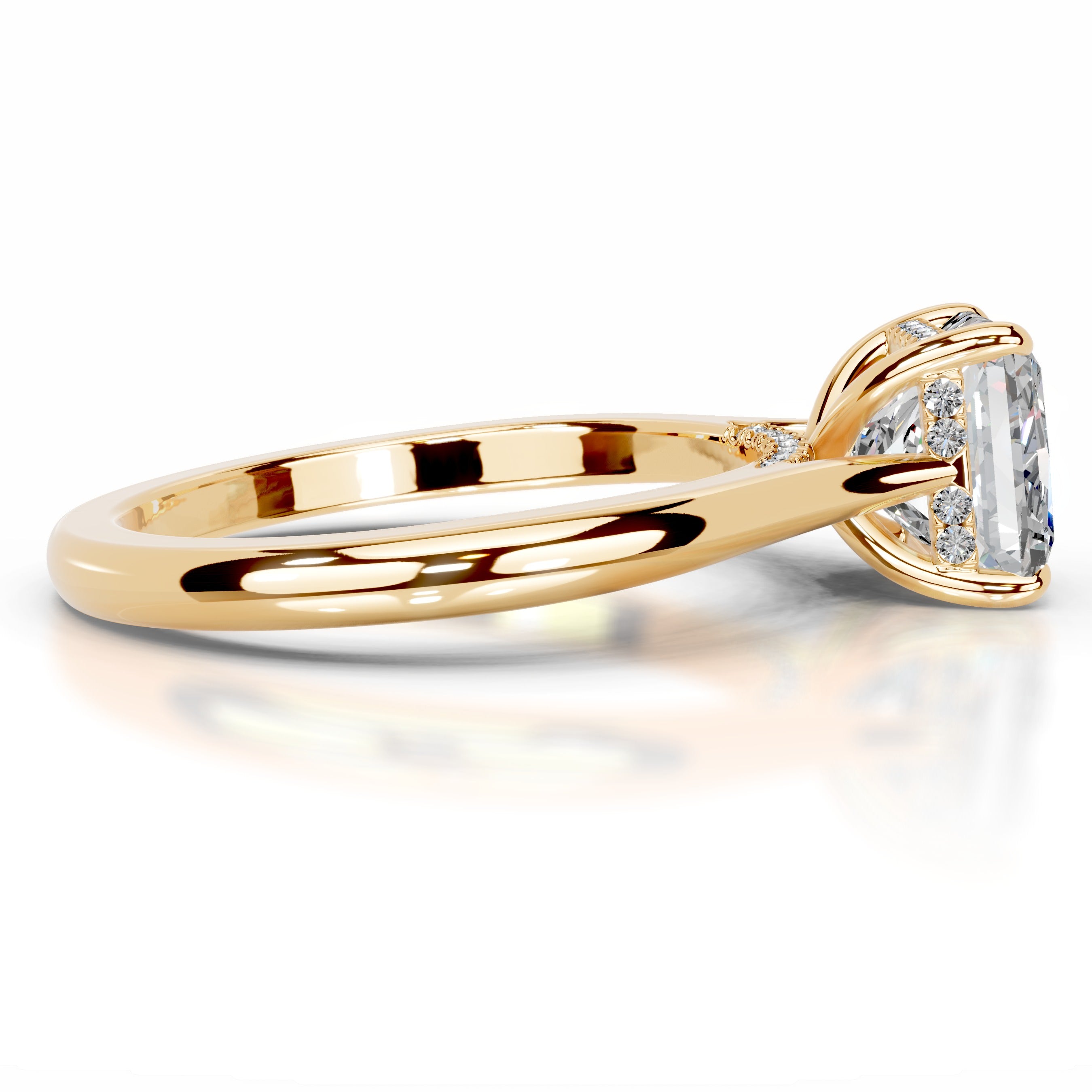 Cardinia Moissanite & Diamond Ring - 18K Yellow Gold、mySite、hinf8tx79