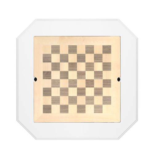 Bishop Cherry Finish Reversible Chess Checker Game Table w/Game Tray (Chess Fingures Not Included)、、casual