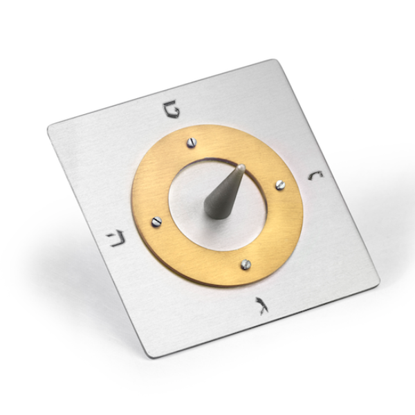 Silver Square Saturn Dreidel by Laura Cowan、mySite、topwebapps