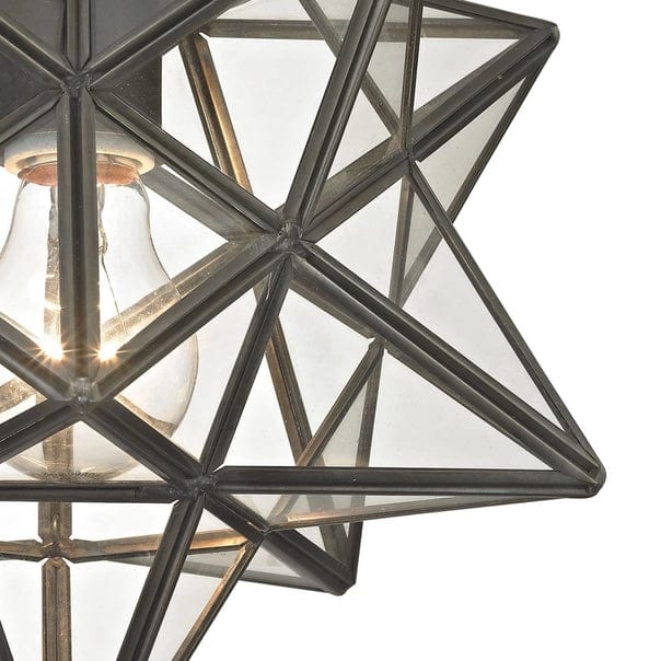 Moravian Star 11'' Wide 1-Light Flush Mount Ceiling Light、mySite、g9winljtr