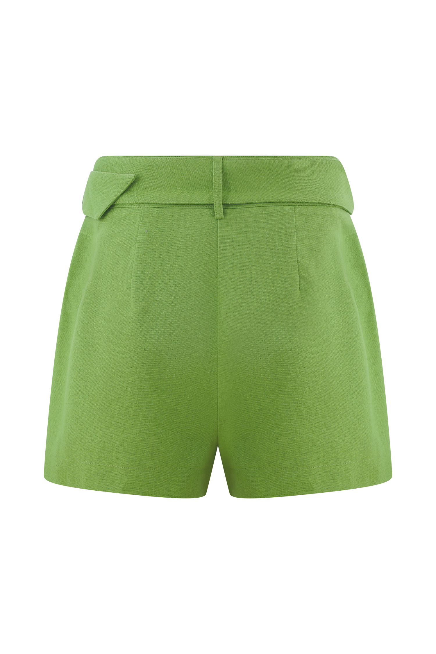 Scout Linen Belted Shorts - Green、mySite、solidvoid