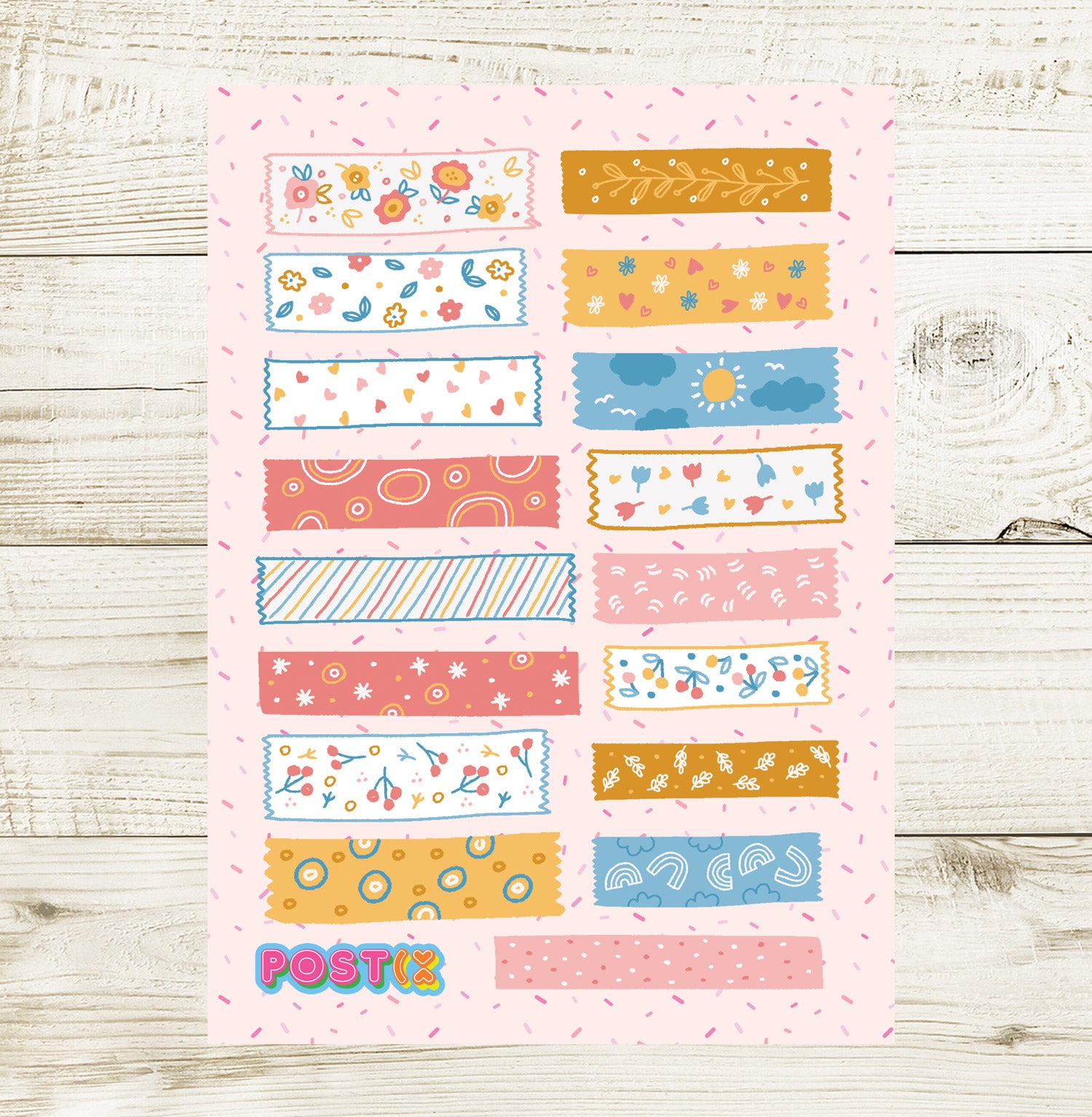  Summer Washi Tape Sticker Sheet、mySite、ghnorth