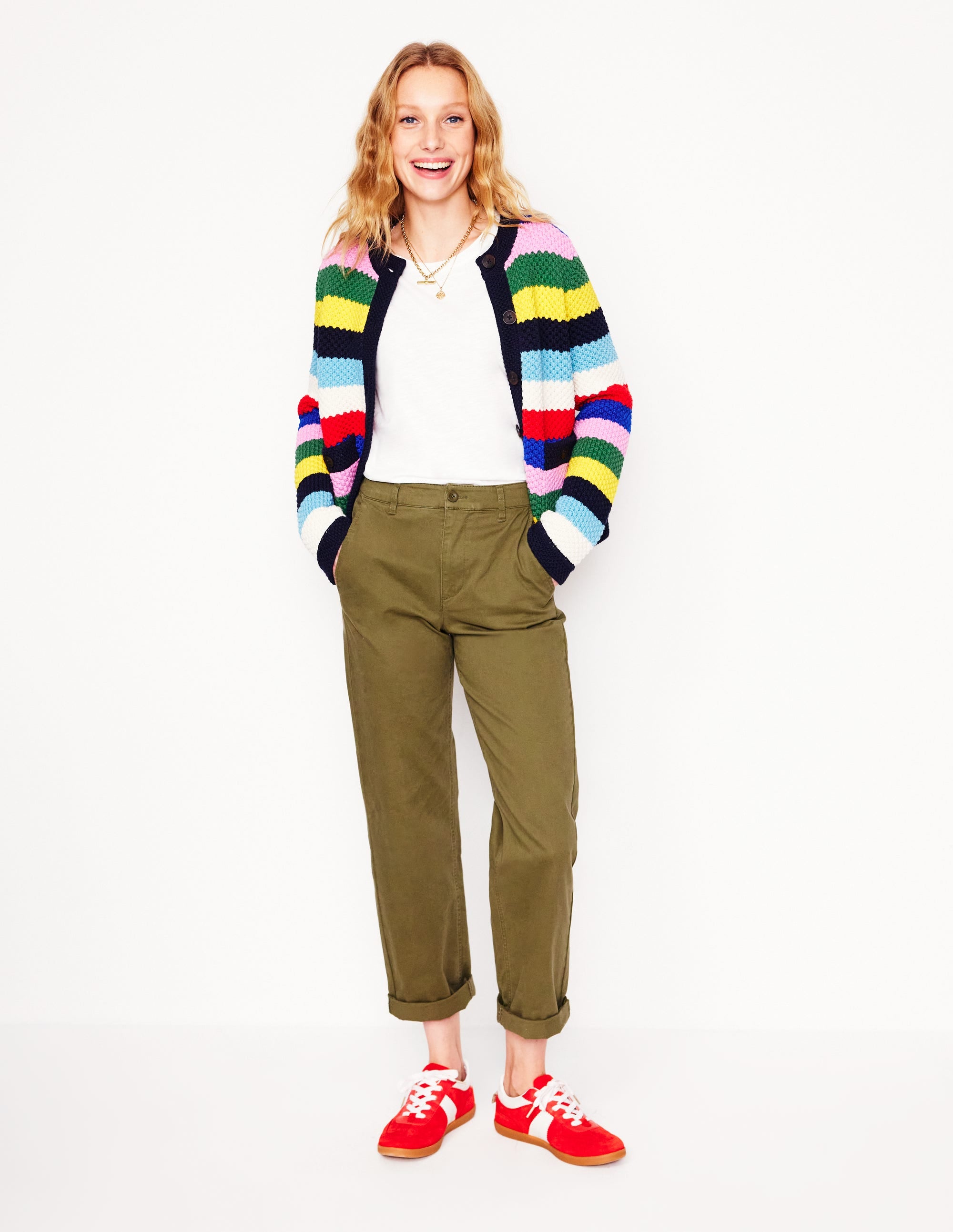  Libby Knitted Jacket-Poppy Red, Blue Multi、mySite、ashleygrahame