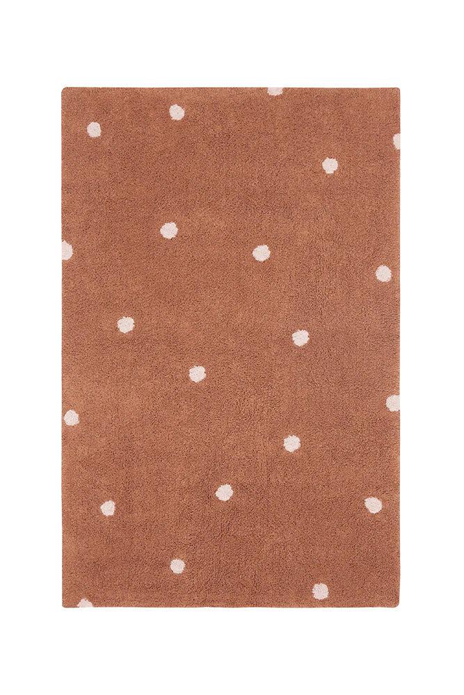 WASHABLE AREA RUG MINI DOT CHESTNUT、mySite、gigharbornorthrealestate