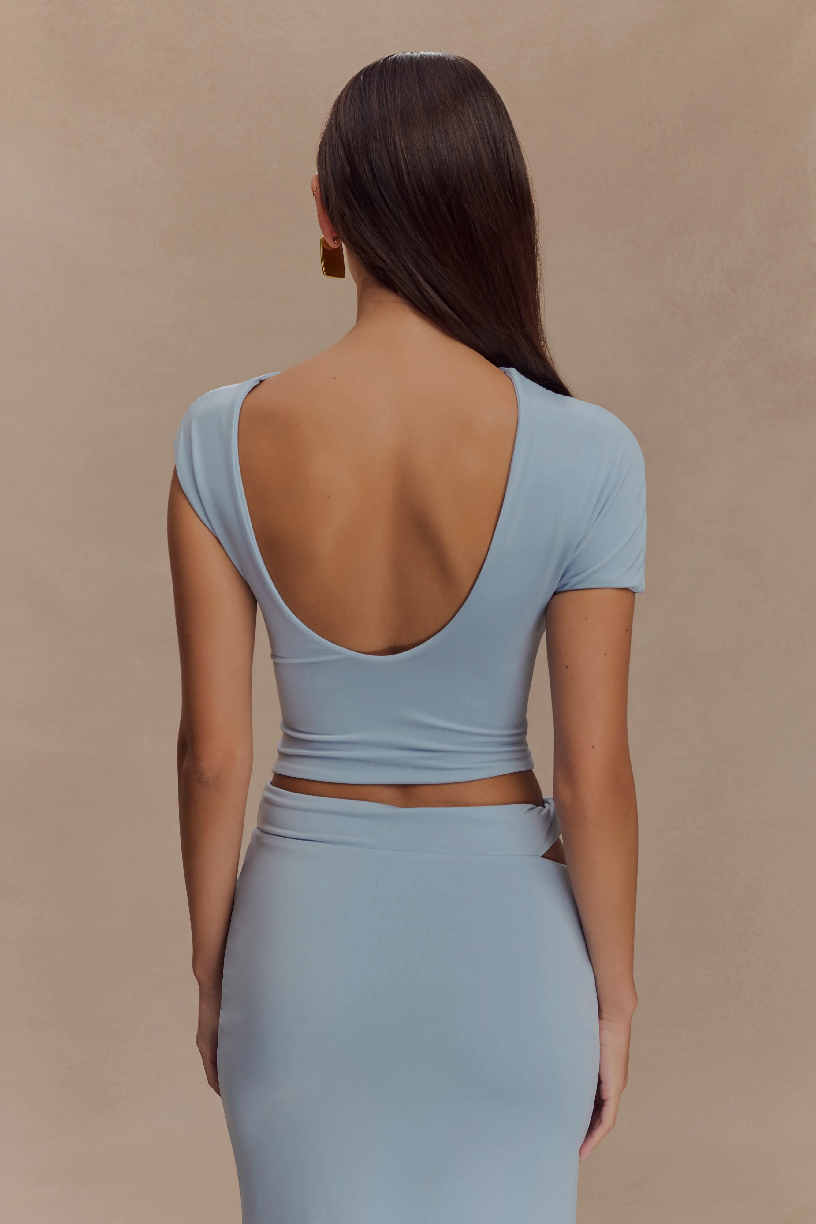 Haven Slinky Twist Top - Pale Blue、mySite、solidvoid