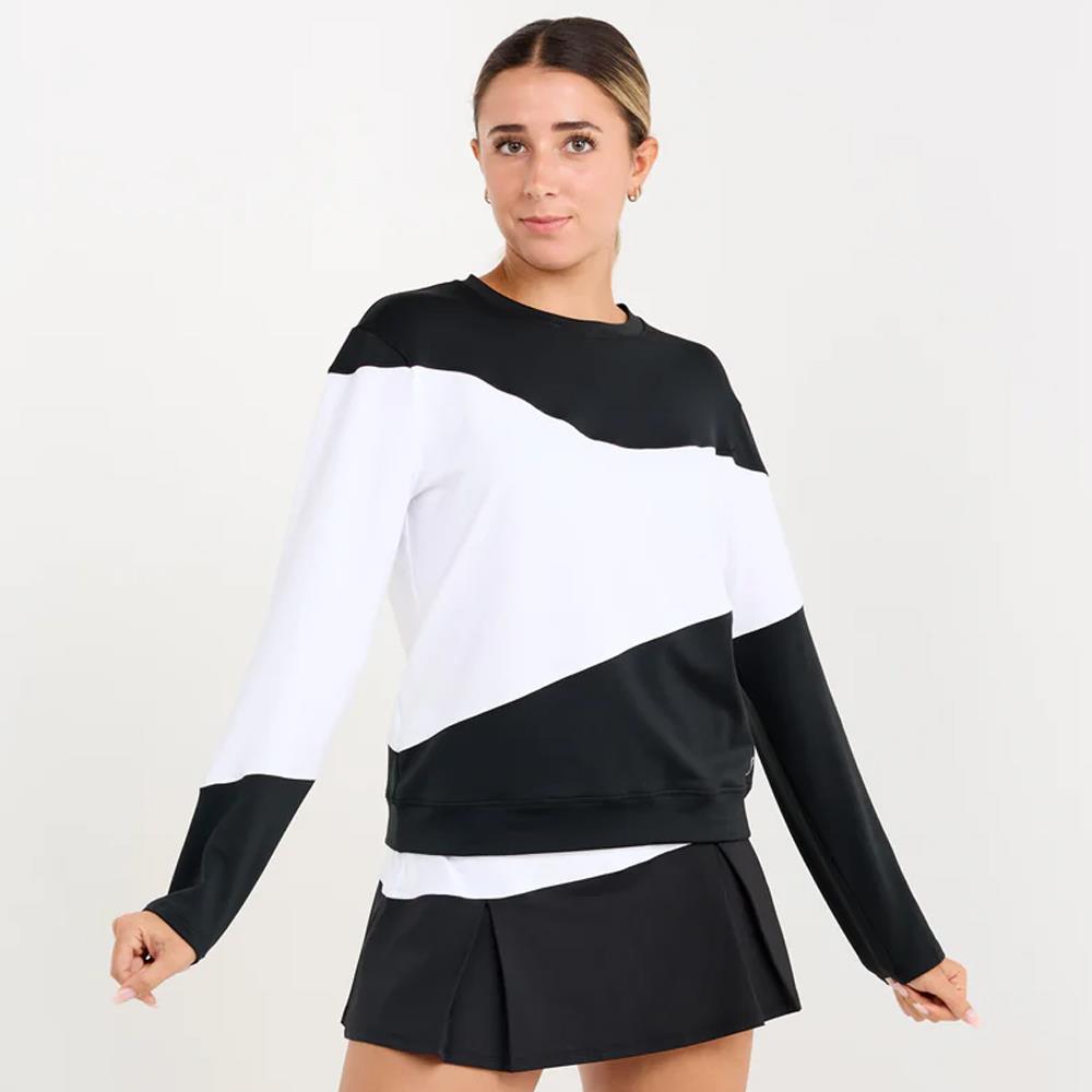 Sofibella Women's Monochrome Longsleeve Top - Black/White