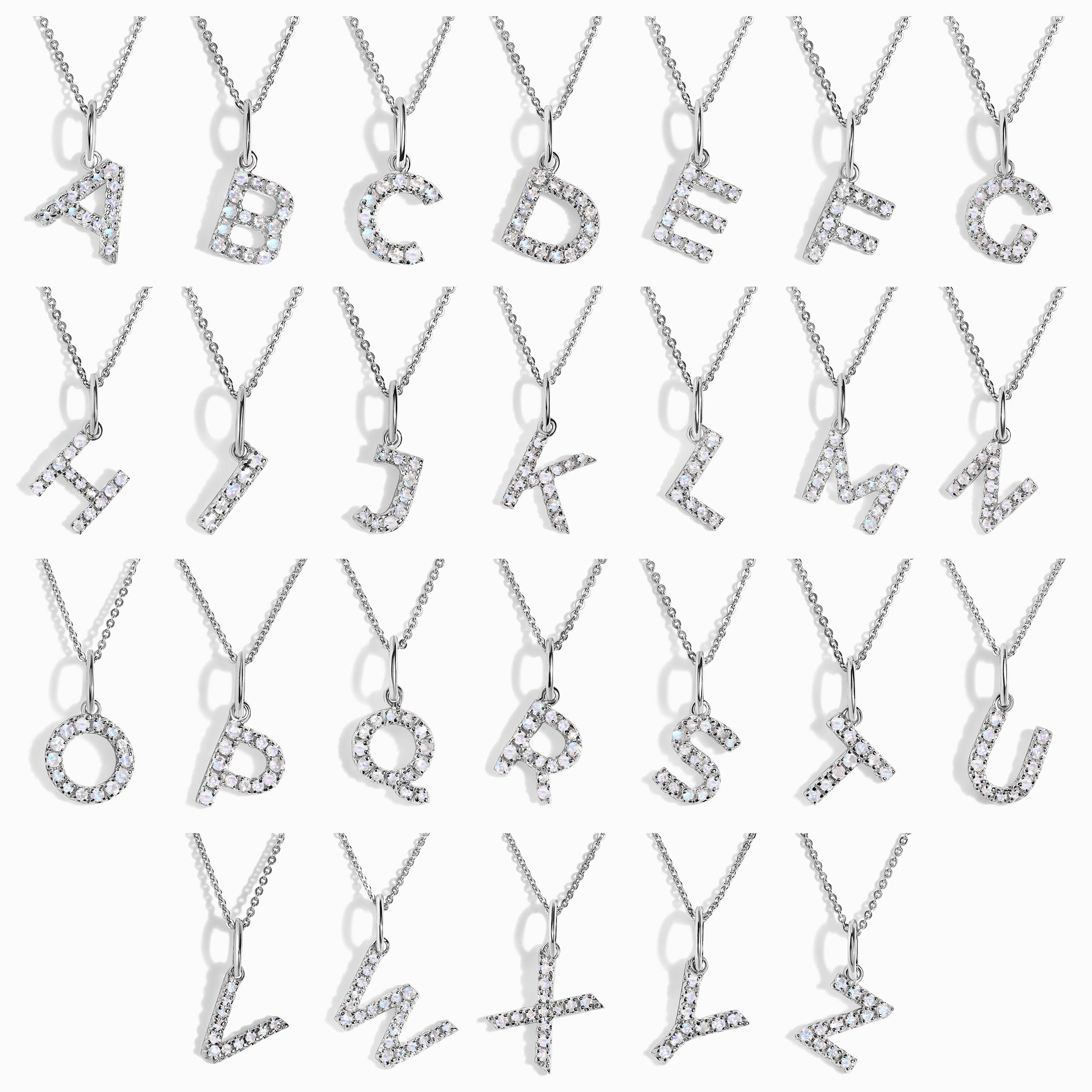 Moonstone Necklace - Alphabet、mySite、hinf8tx79