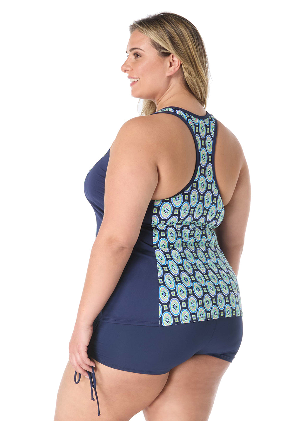 Beach House Women's Plus Size Retro Geo Erinna Tankini Top、mySite、noshort