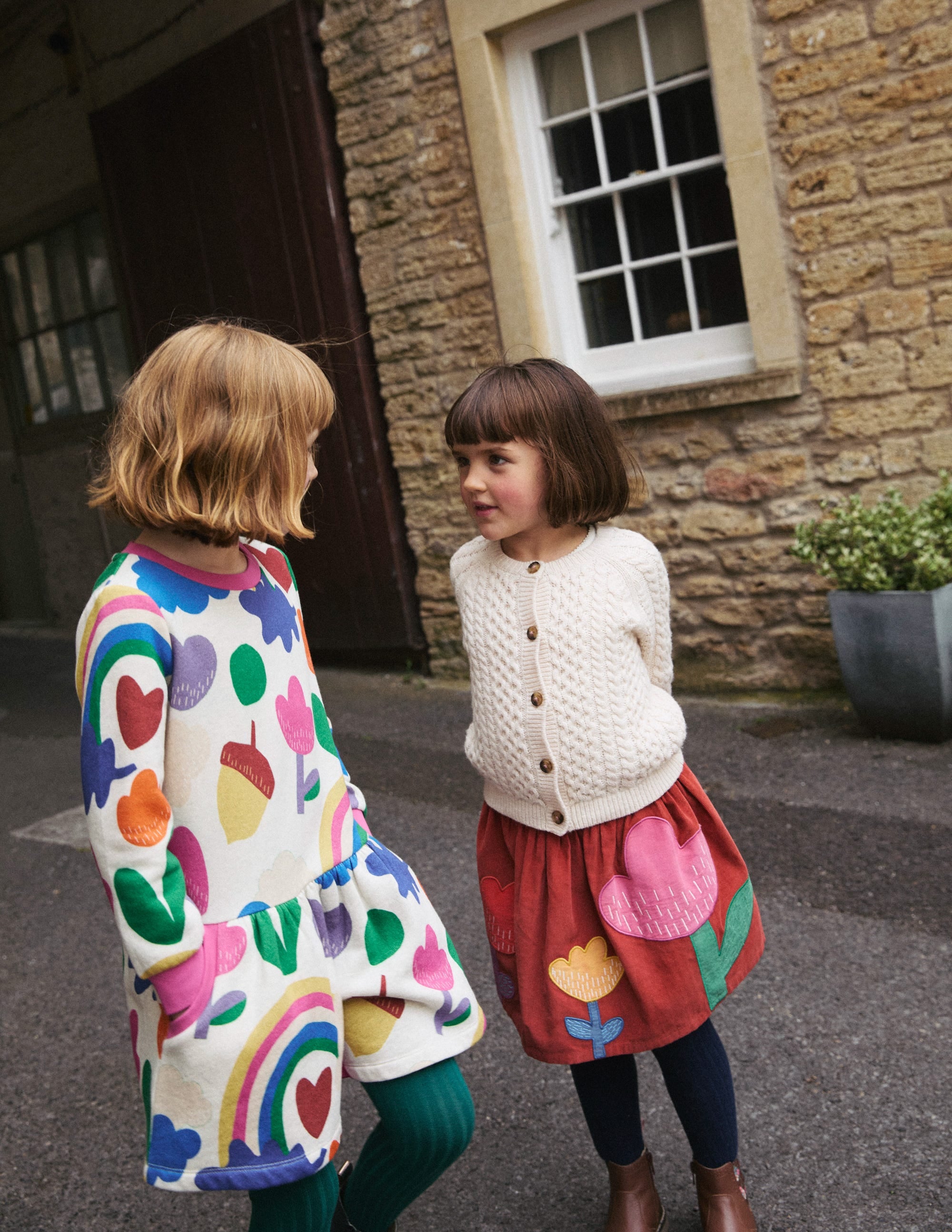  Appliqué Skirt-Roasted Chestnut Tulip Cord、mySite、ashleygrahame