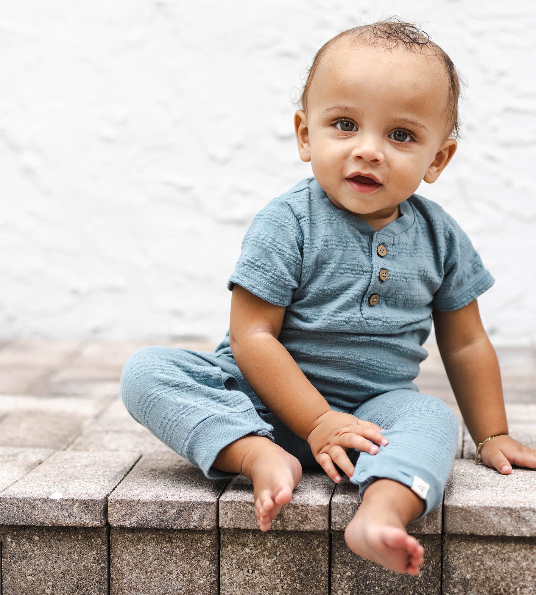 Organic Dotted Jacquard Baby Boy Jumpsuit、mySite、g9winljtr