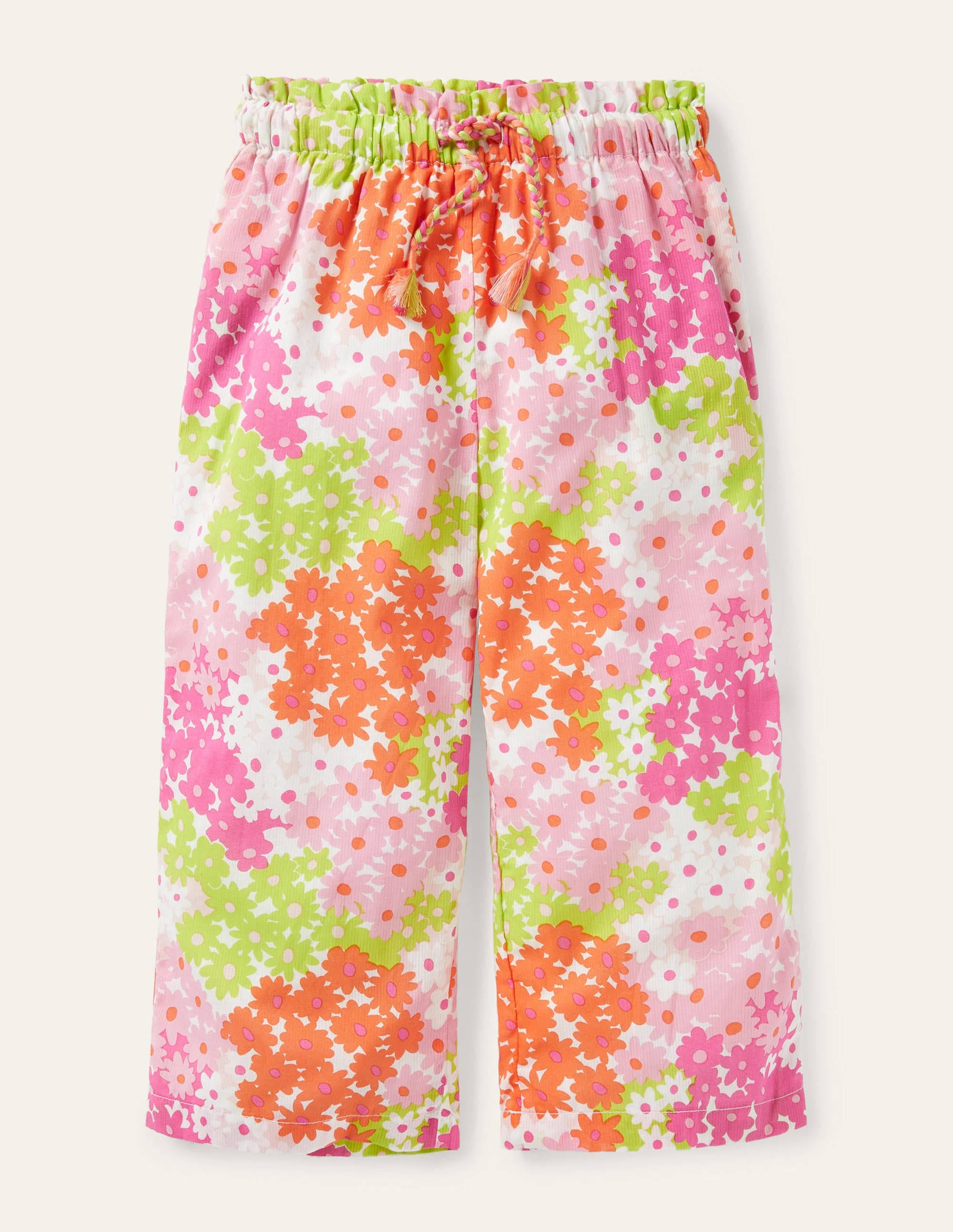 Printed Woven culottes-Soft Coral Pink Summer Daisy、mySite、ashleygrahame