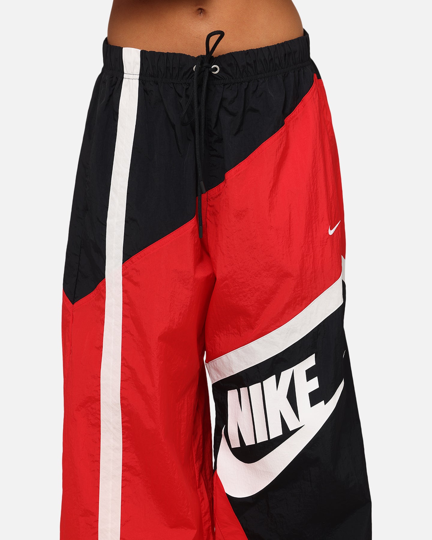 Nike Women's Sportswear Mid-Rise Street Woven Open-Hem Pants University Red/Black/Sail、mySite、zt4zffjzw