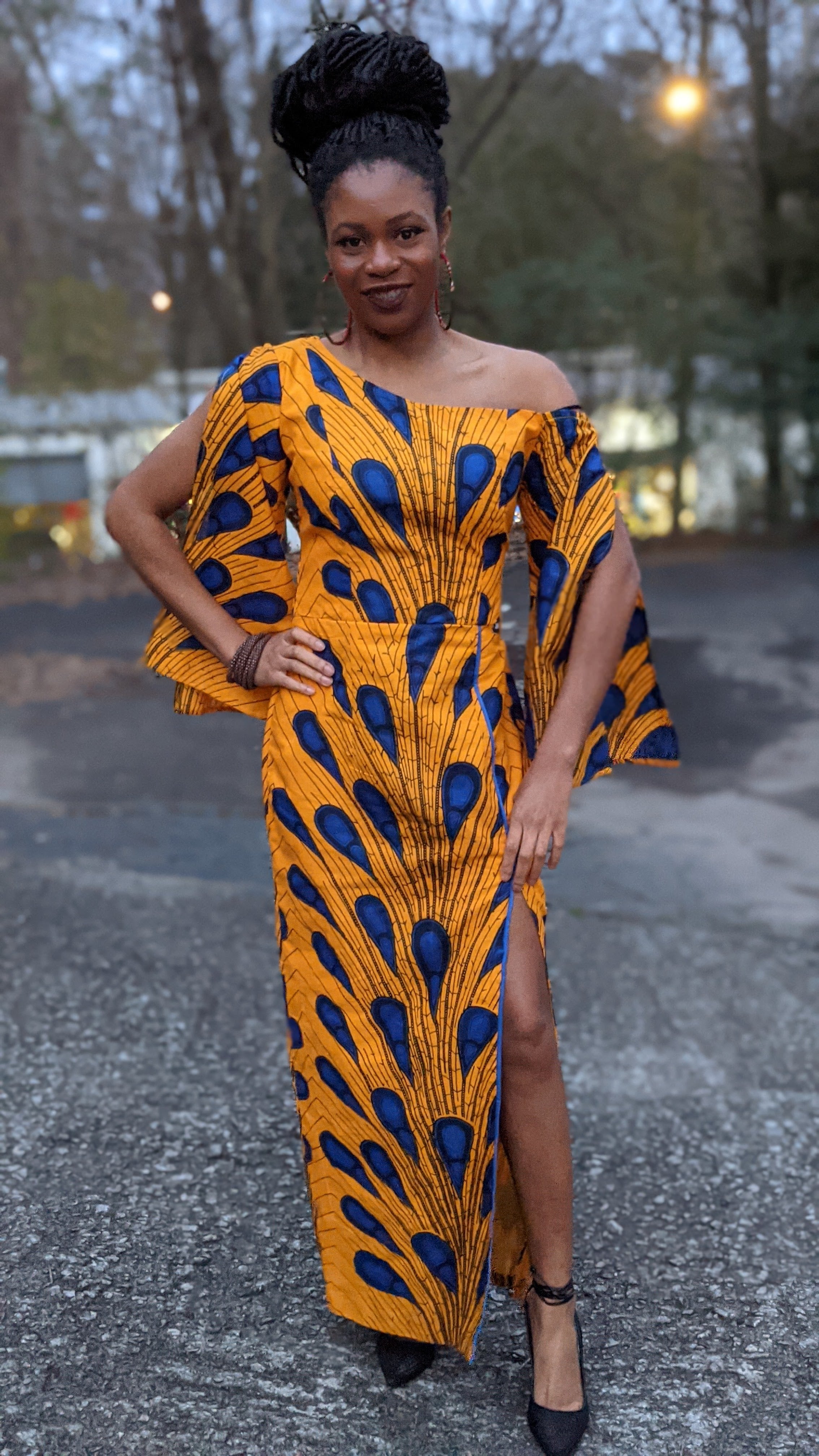 Iyabo Dupsies African Cape Dress-DP3816D7、mySite、solidvoid