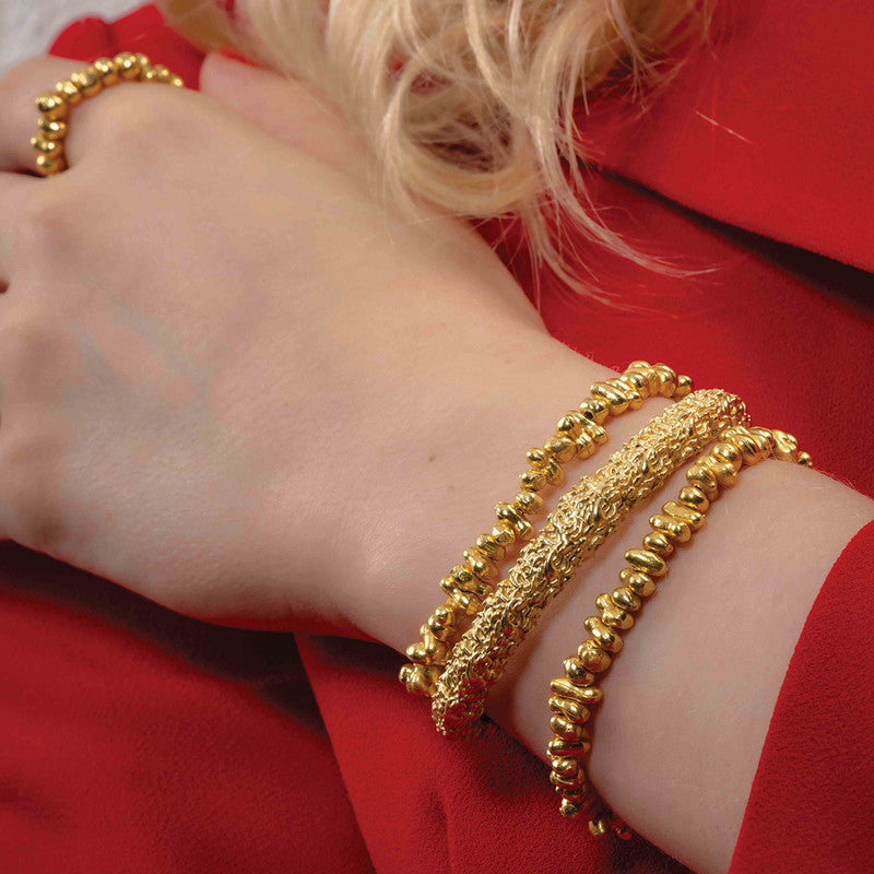 Molten Beaded Bracelet For Women | 14K Gold Plated、mySite、camillekostekn