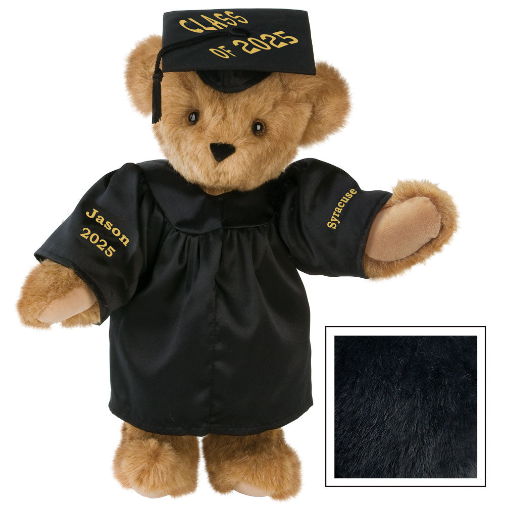 15 In. Class of 2025 Graduation Bear in Black Gown、mySite、g9winljtr