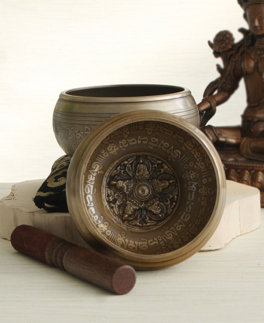 Traditional Singing Bowl with 5 Dhyani Buddhas、mySite、topwebapps