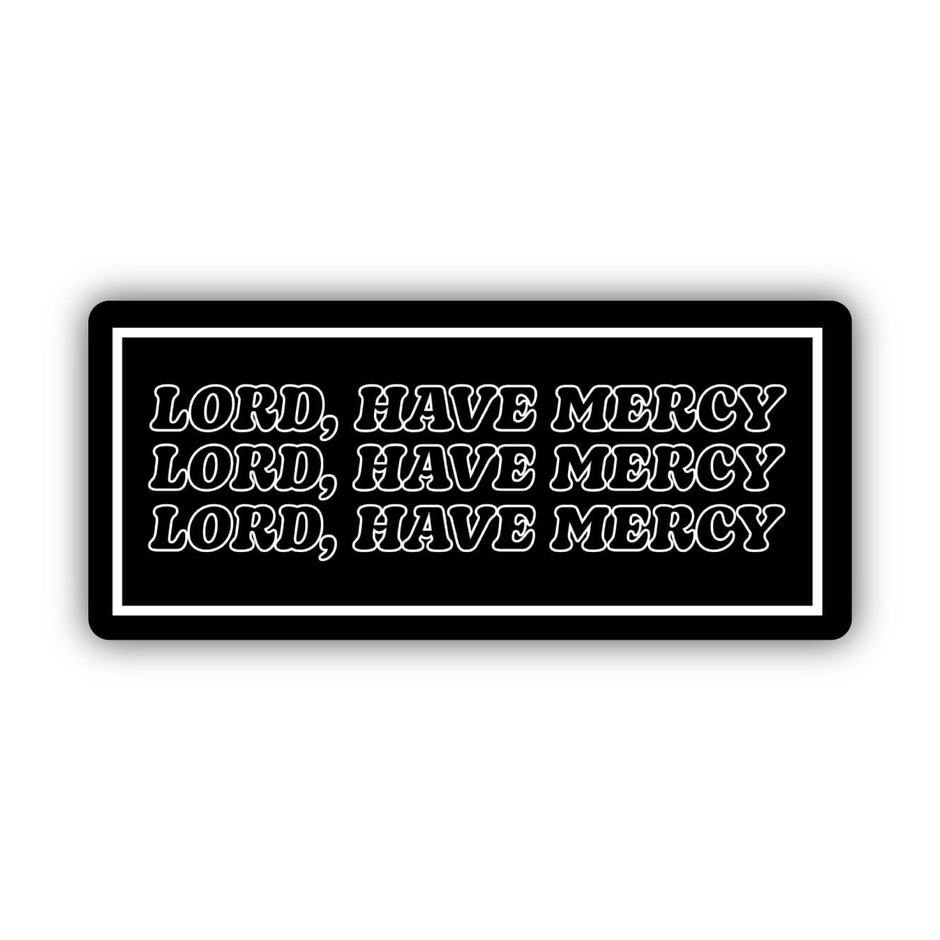  Lord, Have Mercy Sticker - Black & White、mySite、ghnorth