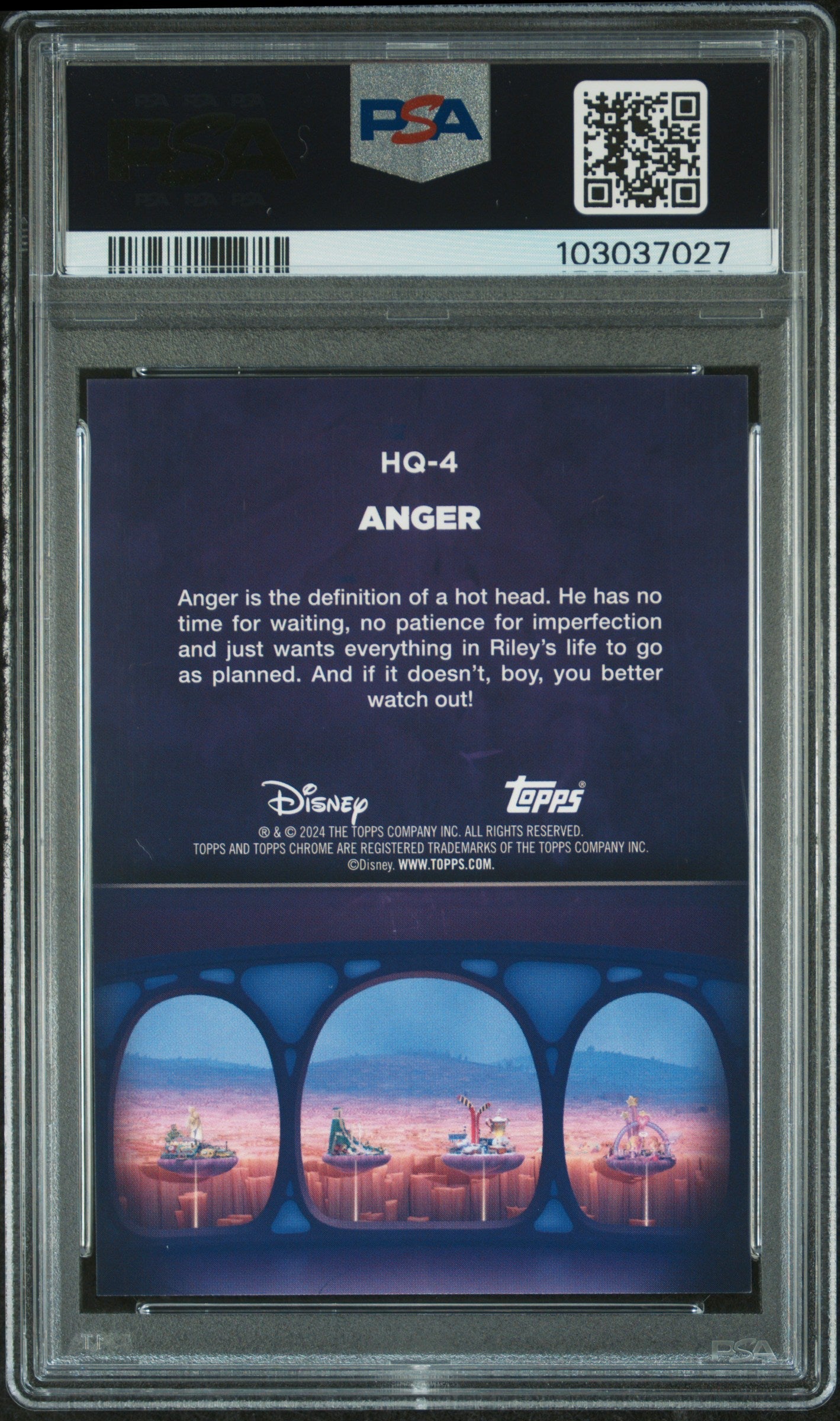 Anger #HQ4 PSA 10 Topps Chrome Disney Headquarters 2024、mySite、waistdrama