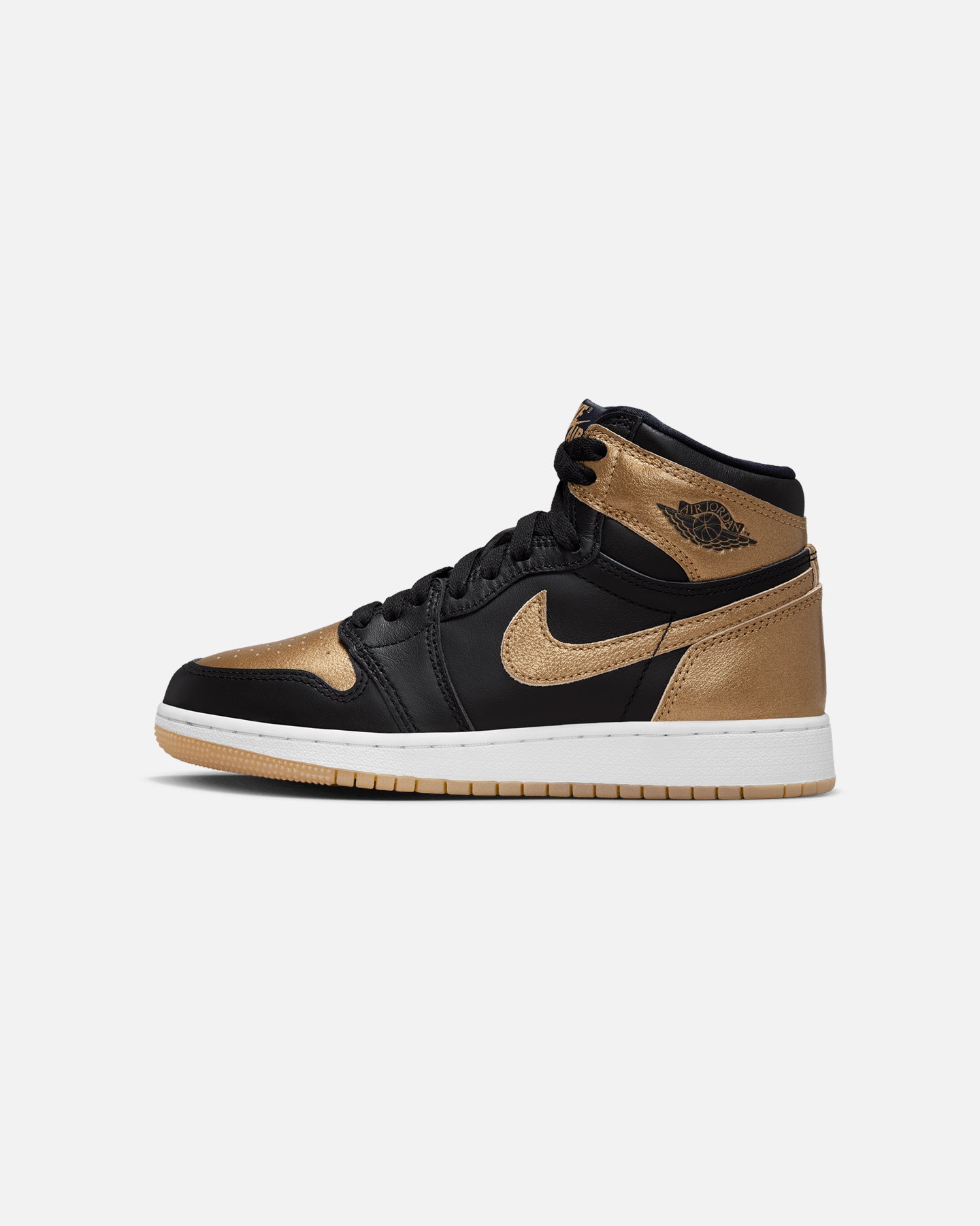 Jordan Kids' Air Jordan 1 High OG (GS)Metallic Gold Black/Metallic、mySite、zt4zffjzw