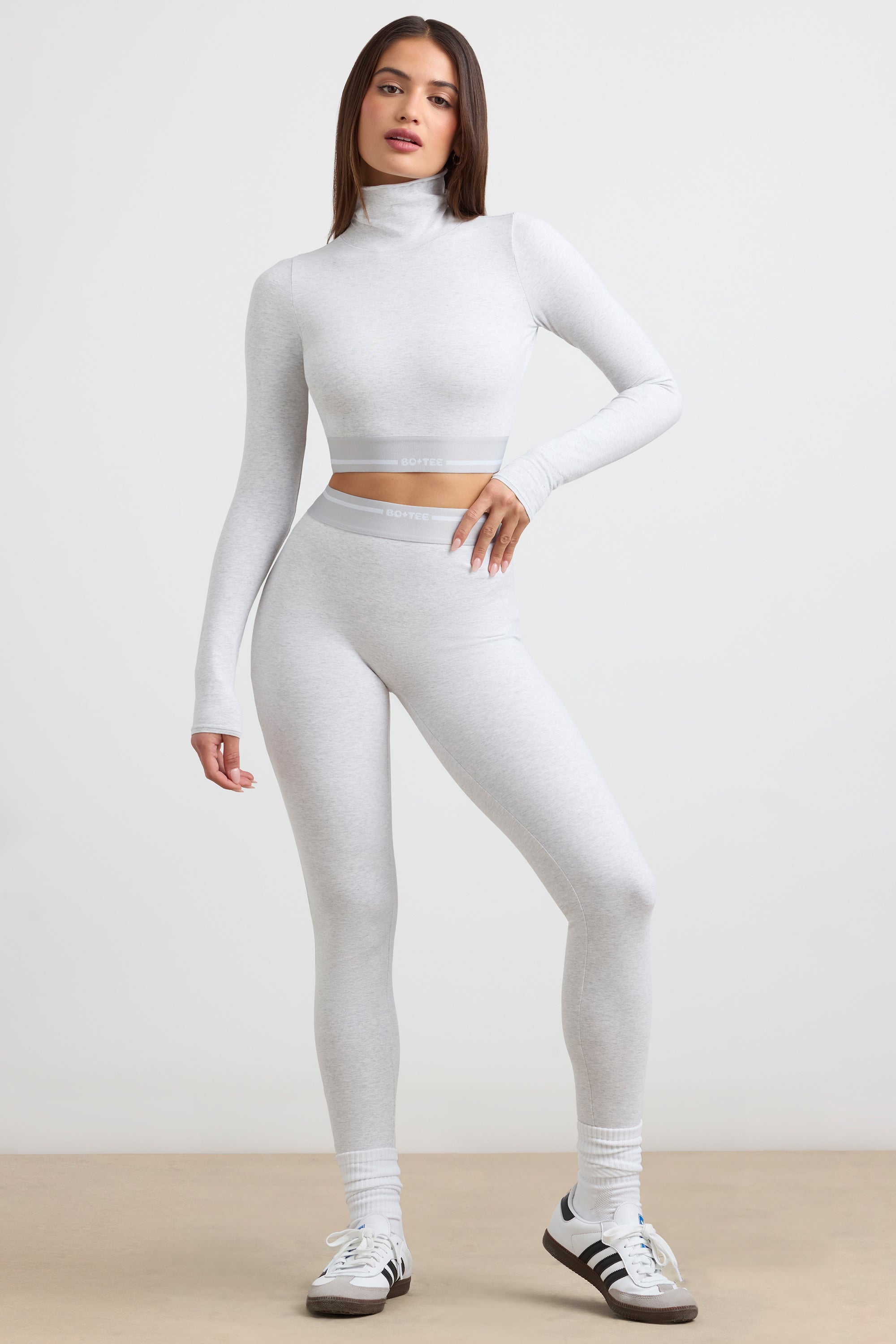 High-Waist Leggings in Grey Marl、mySite、solidvoid