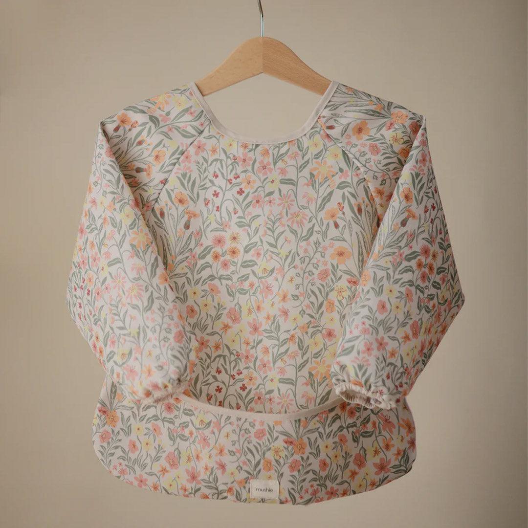  Mushie Long Sleeve Bib - Pastel Blooms、mySite、merchandisen