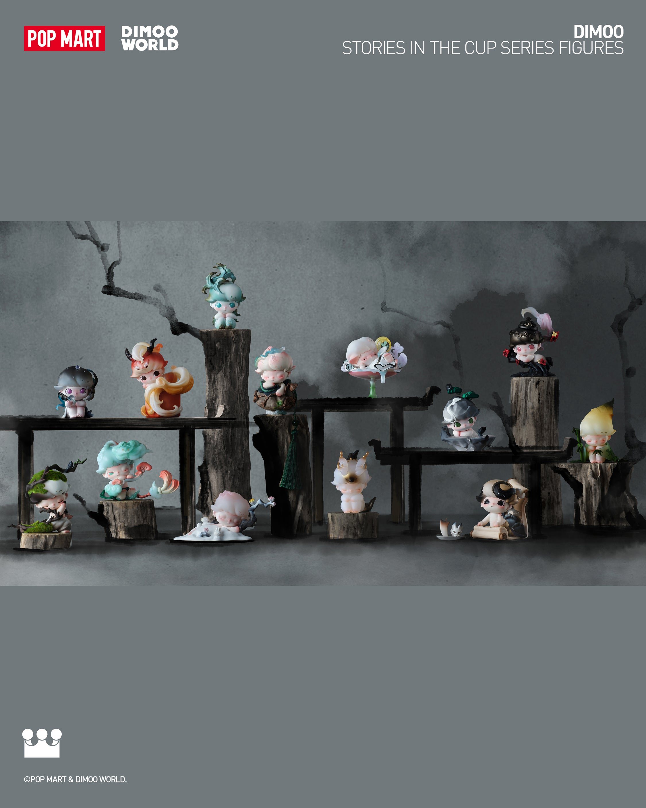  POP MART DIMOO Stories in the Cup Series Figures、mySite、greenlandpopulation