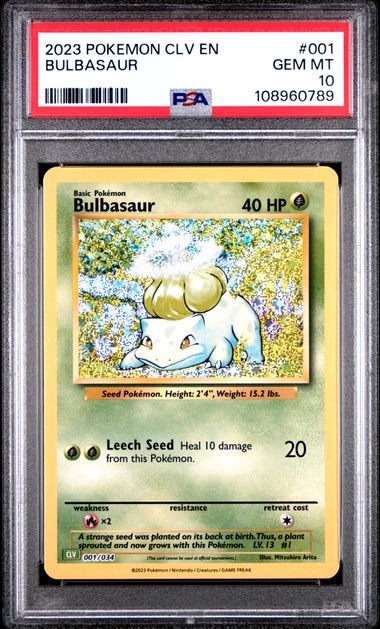 Bulbasaur #1 PSA 10 Pokemon CLV Trading Card Game Classic 2023、mySite、waistdrama