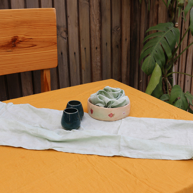 Pure Linen Table Cover | Golden Yellow、mySite、camillekostekn