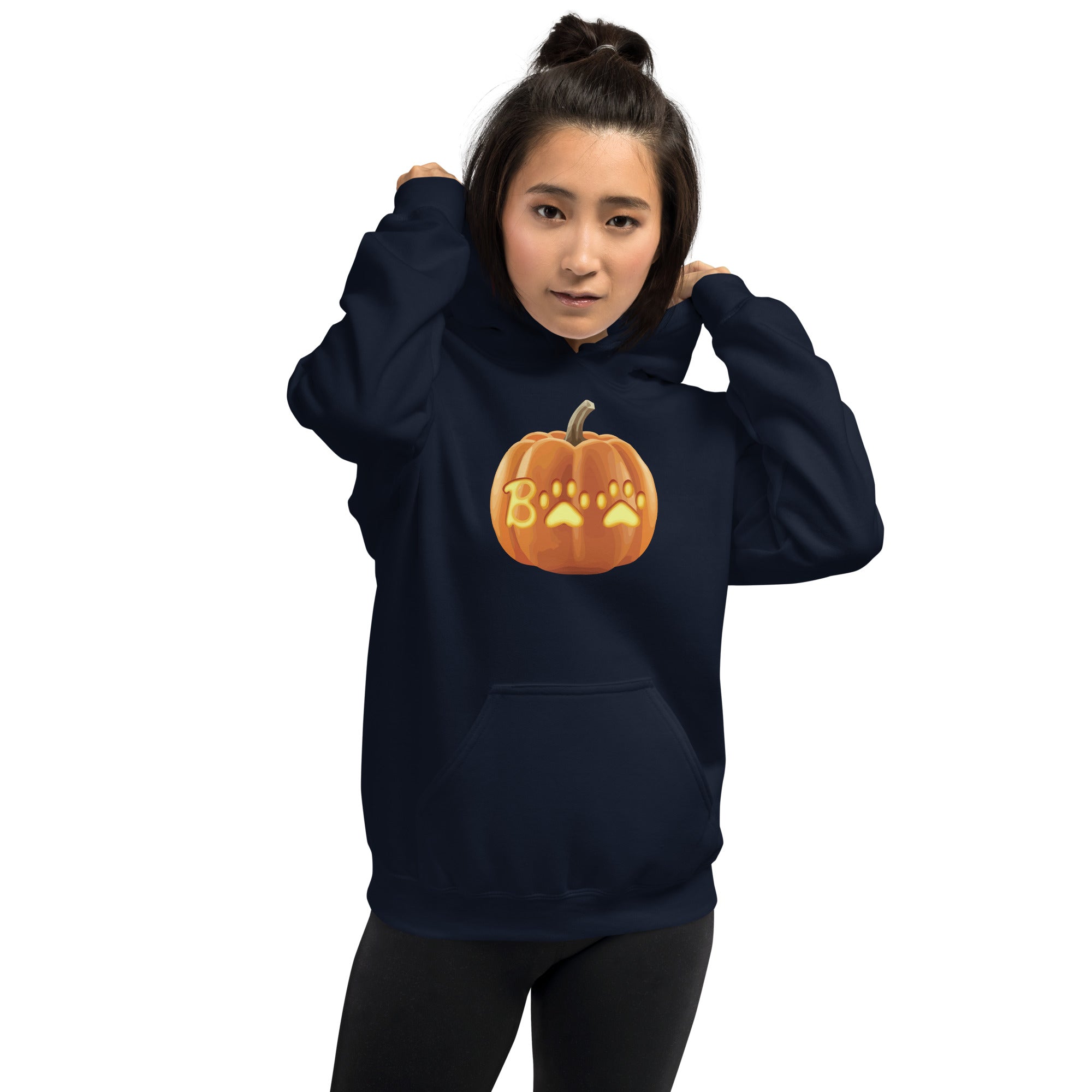 Paw Print Boo Pumpkin Hoodie、mySite、camillekostekn