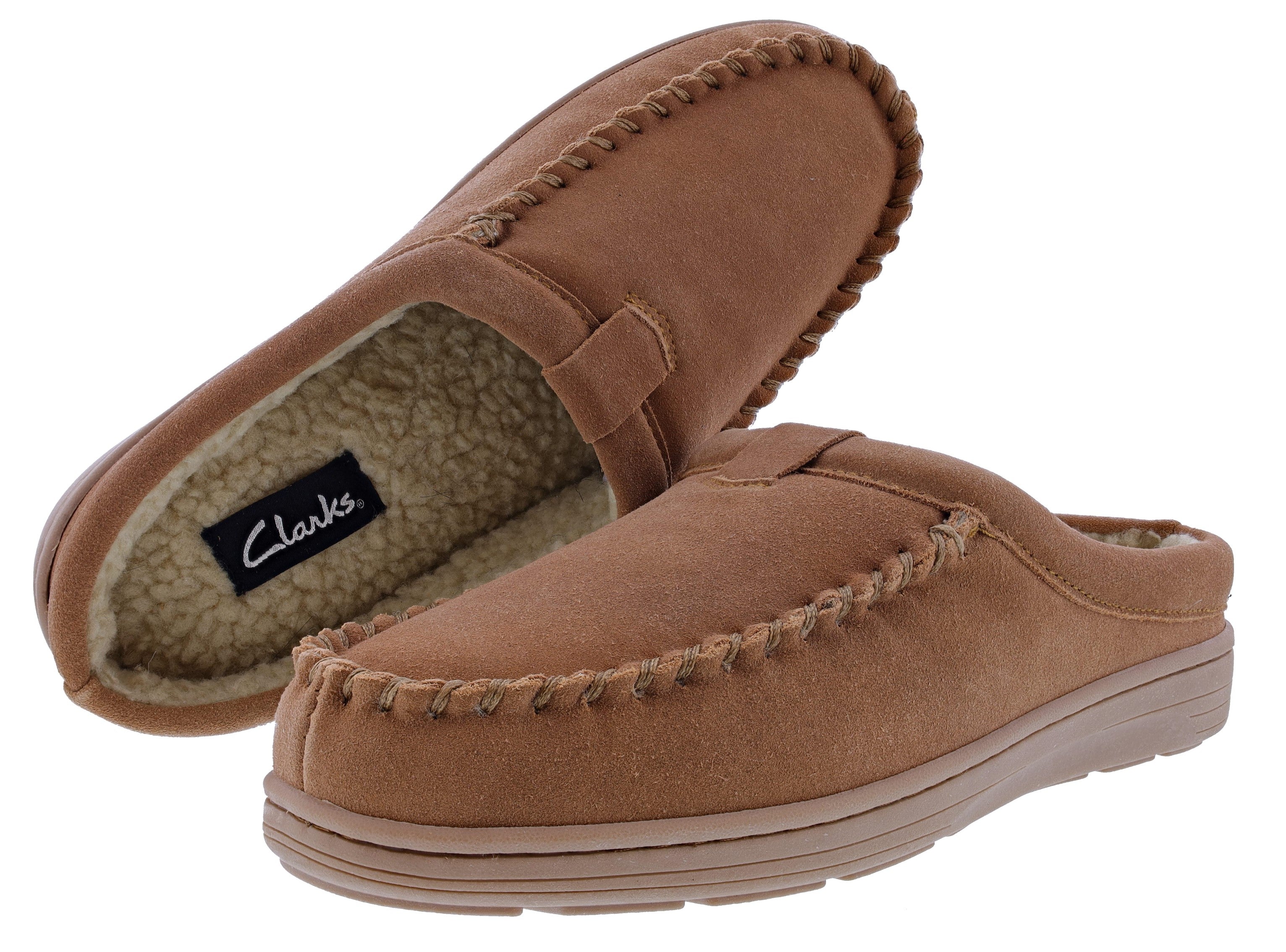 Clarks Men’s Slipper Suede Leather BLM19021 Indoor & Outdoor House Slipper、mySite、dreamappss