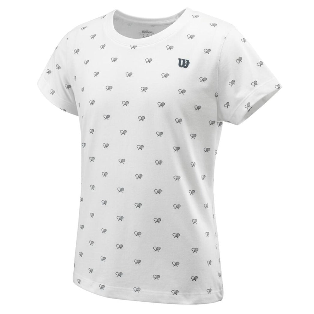 Wilson Girls' Cause A Racket Tech Tee (White)