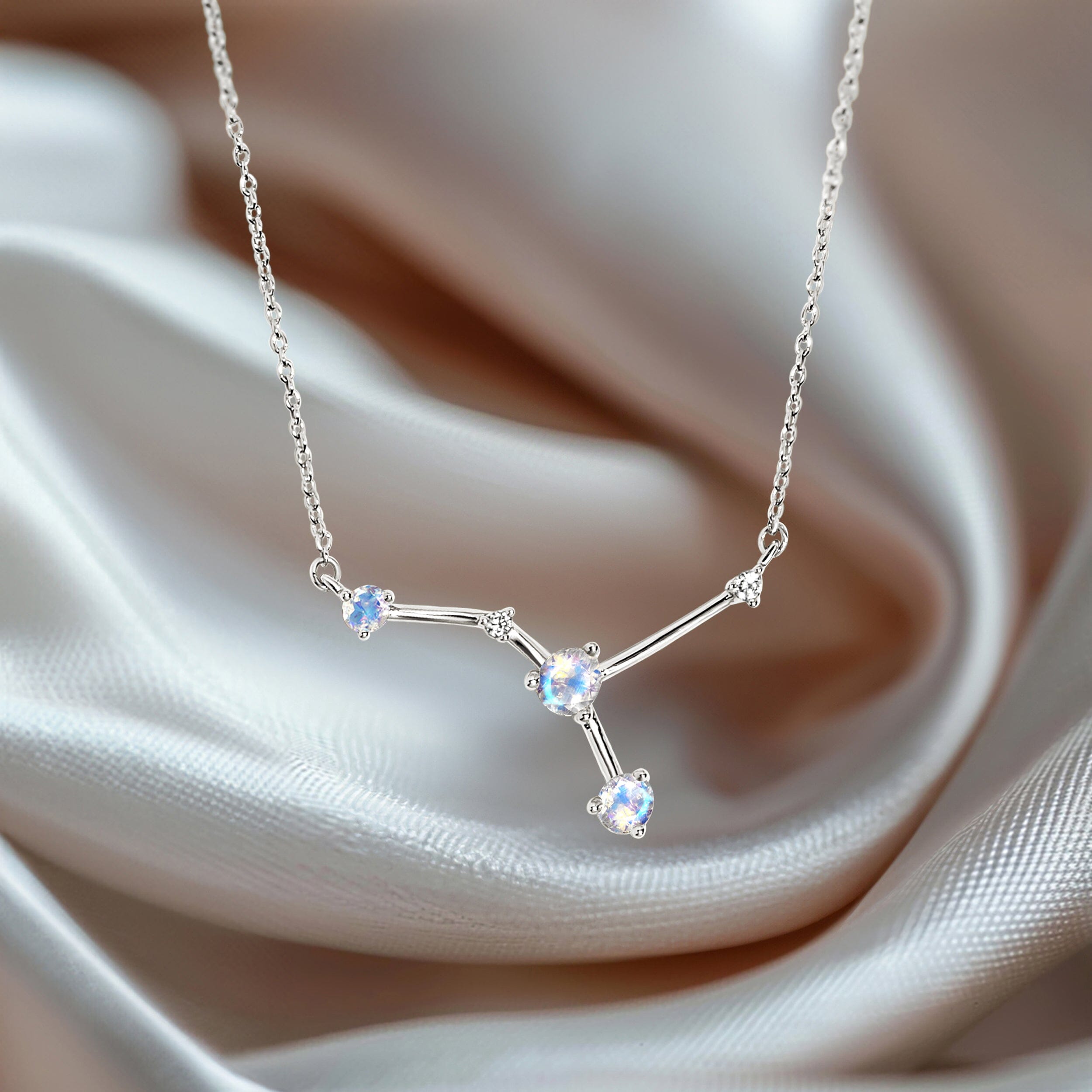 Moonstone Necklace - Cancer Zodiac Constellation、mySite、hinf8tx79