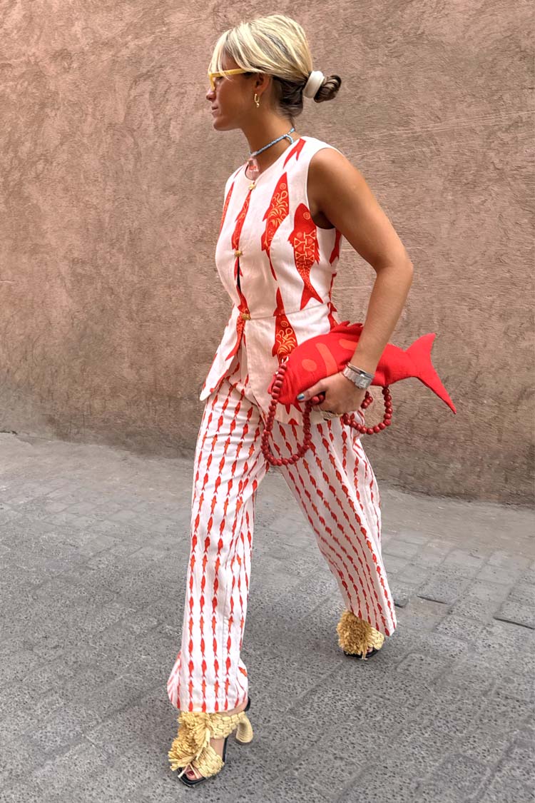 Cream Marina Marra Trousers Petite、mySite、solidvoid