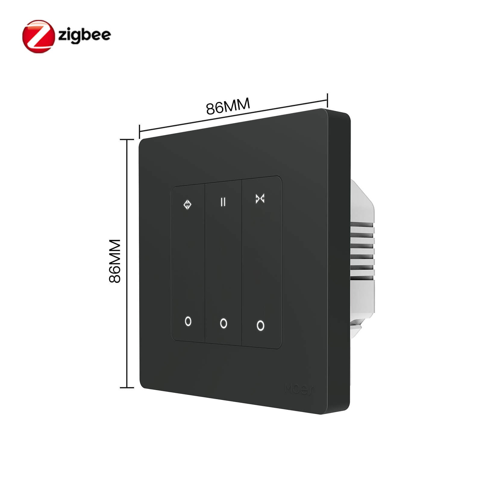 MOES ZigBee RF Smart Curtain Switch For Roller Shutter Electric Curtains Blind Motor Support Timing & Remote Control、mySite、fannypackpong