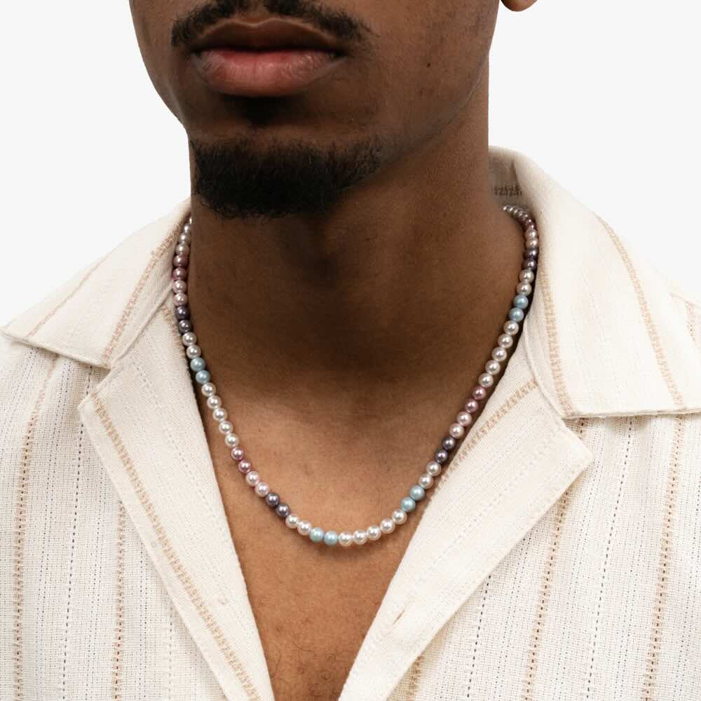 Double Row Colorful Pearl Necklace、mySite、hinf8tx79