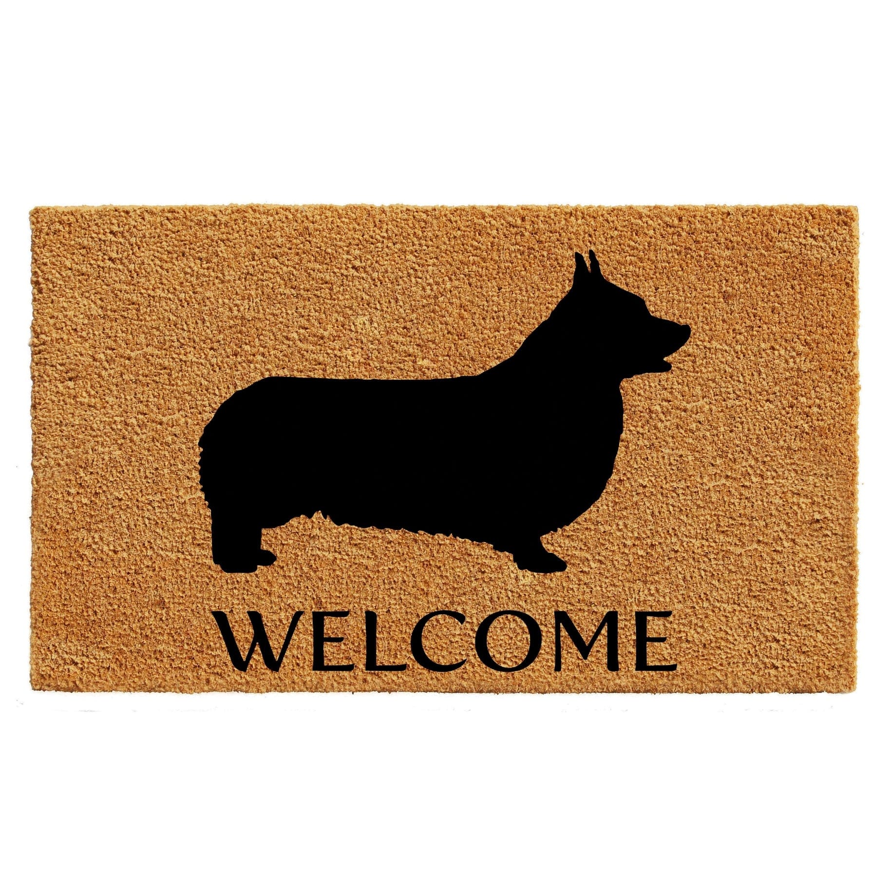 Pembroke Welsh Corgi Coir Welcome Mat Made in the USA、mySite、g9winljtr