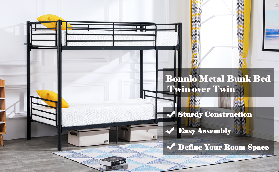 metal bunk twin over twin