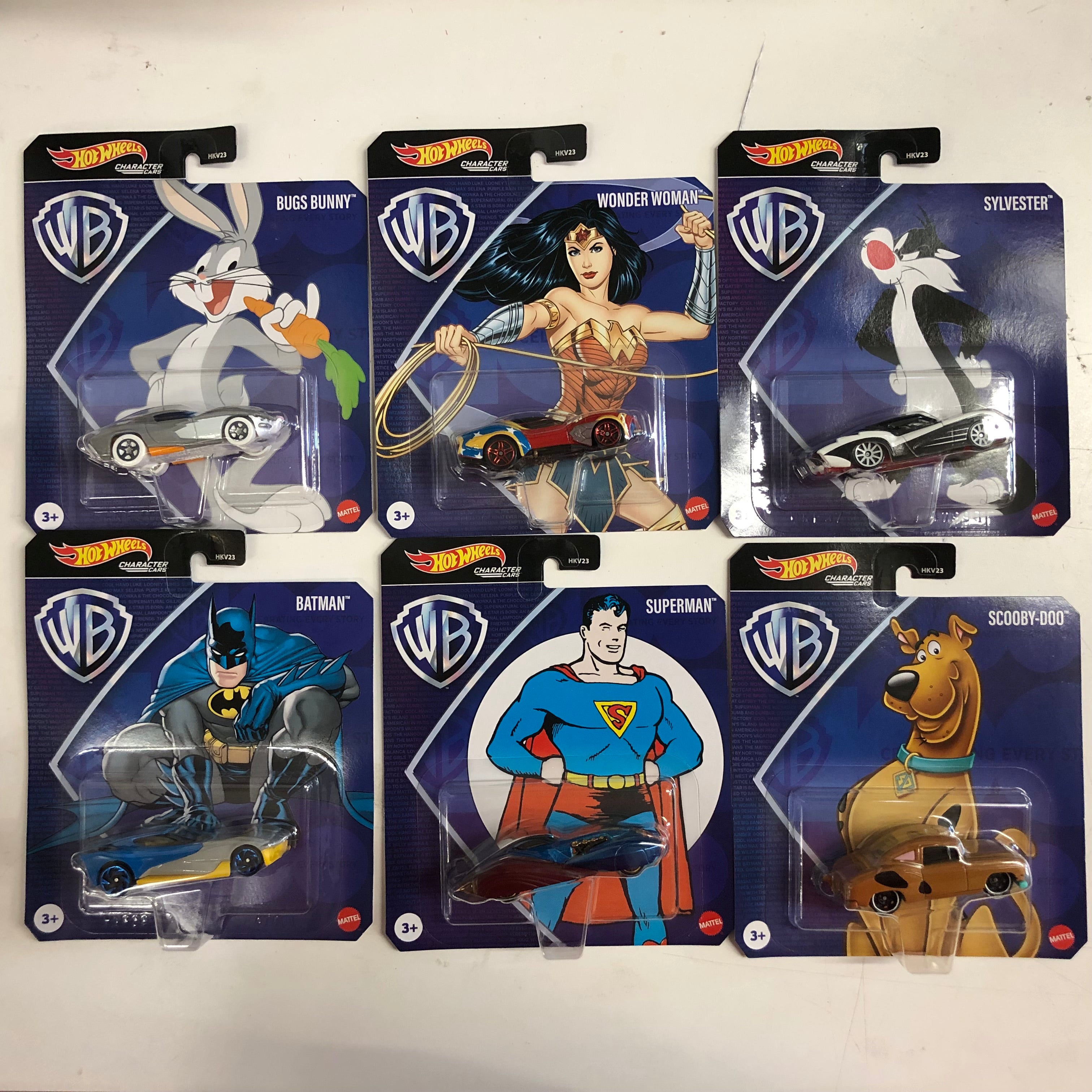 6 Car Set * 2023 Hot Wheels WB Character Cars Case E、mySite、hgirdovlk
