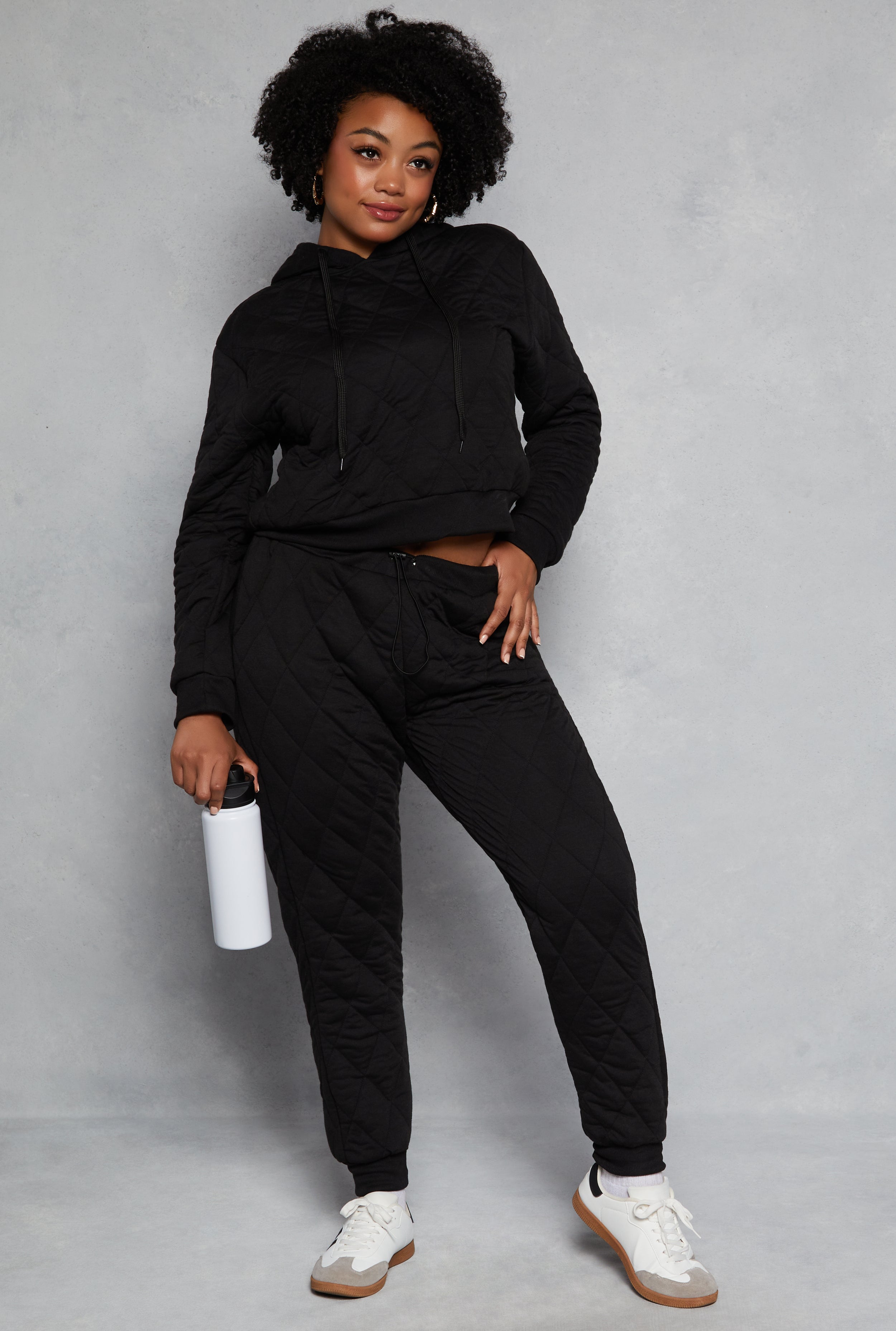 Plus Size Quilted Hoodie、mySite、camillekostekn