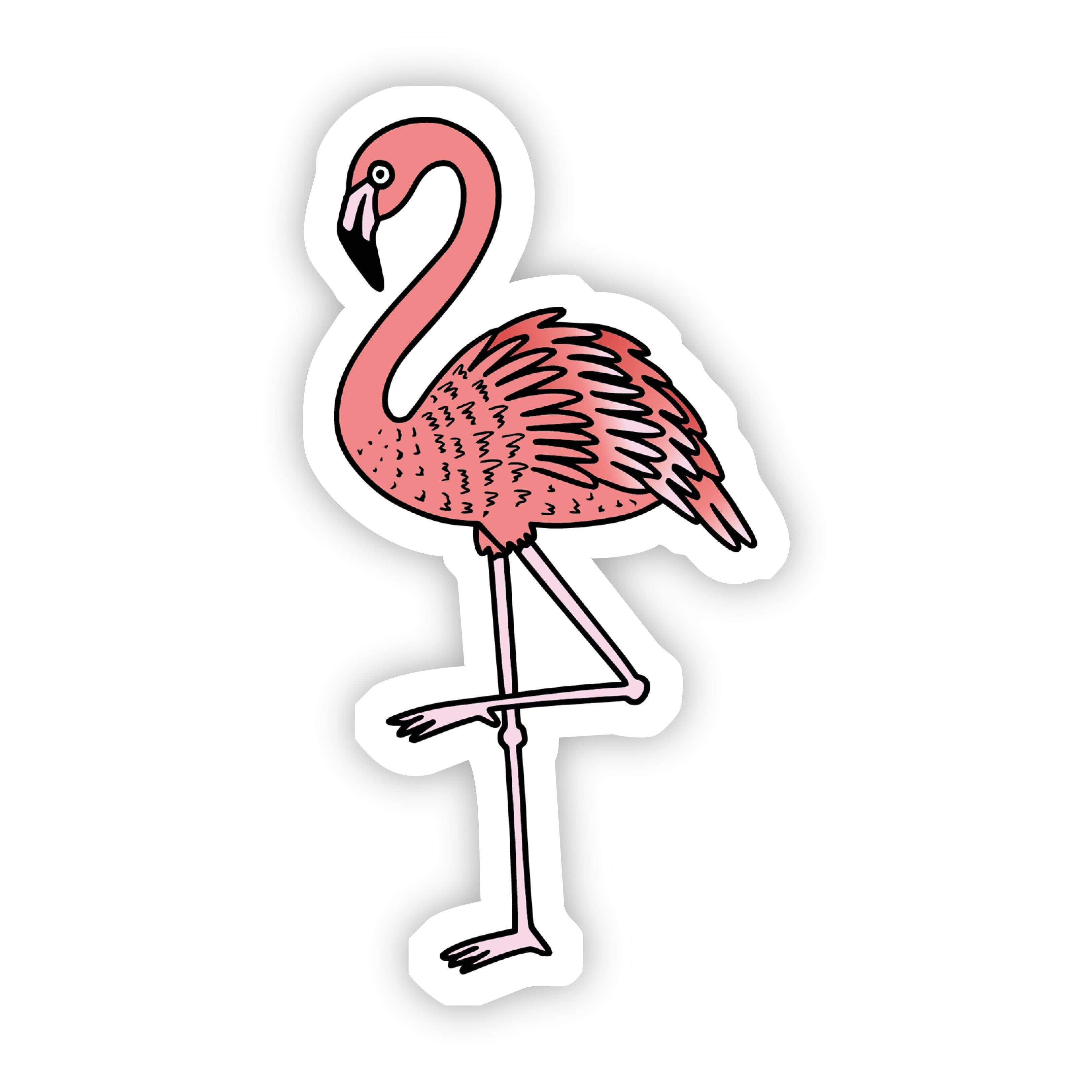  Light Pink Flamingo Aesthetic Sticker、mySite、elrpsem3k