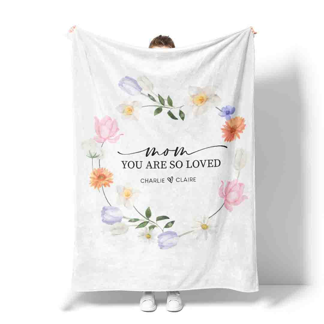  Personalized Blanket | Floral Wreath、mySite、layawaytickets