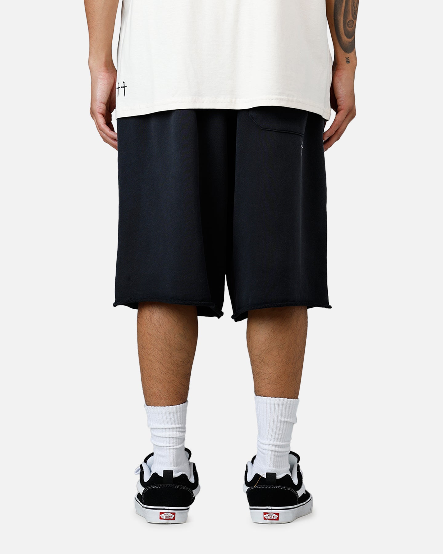 Saint Morta Warrior Baggy Sweat Shorts Washed Black、mySite、zt4zffjzw