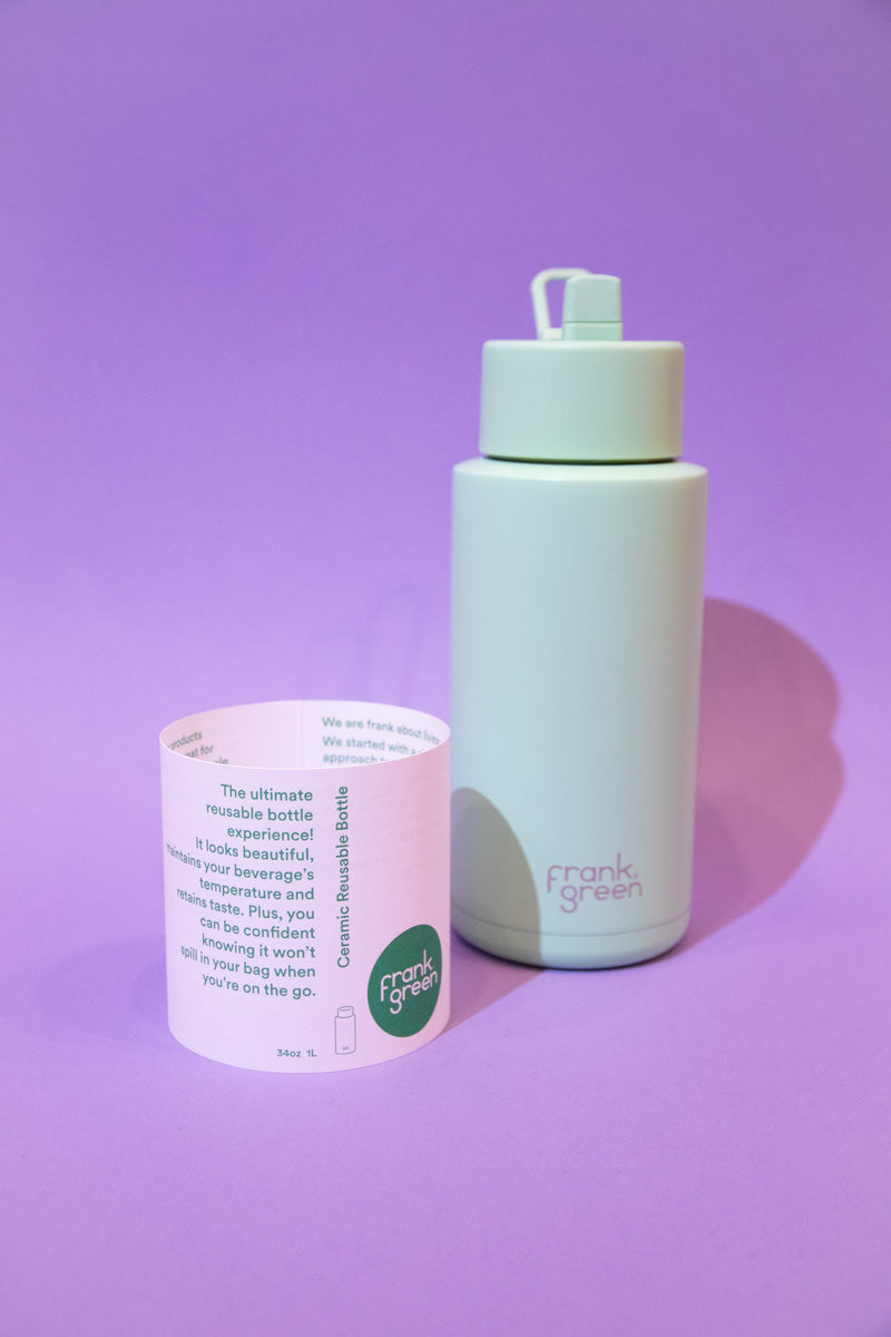 Frank Green Reusable Bottle 34oz- Mint Gelato、mySite、hinf8tx79