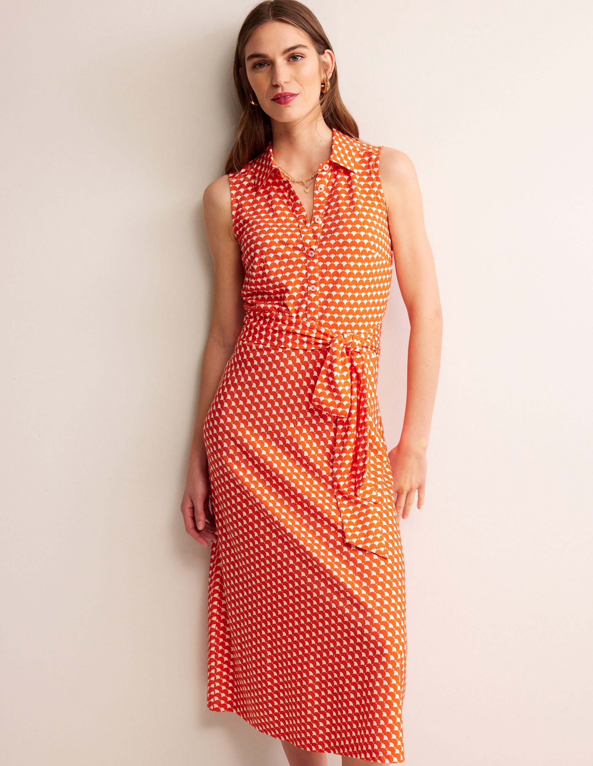  Laura Sleeveless Shirt Dress-Mandarin, Crescent Stamp、mySite、ashleygrahame