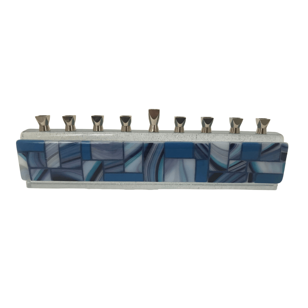 Shades of Blue Handmade Glass Menorah、mySite、topwebapps