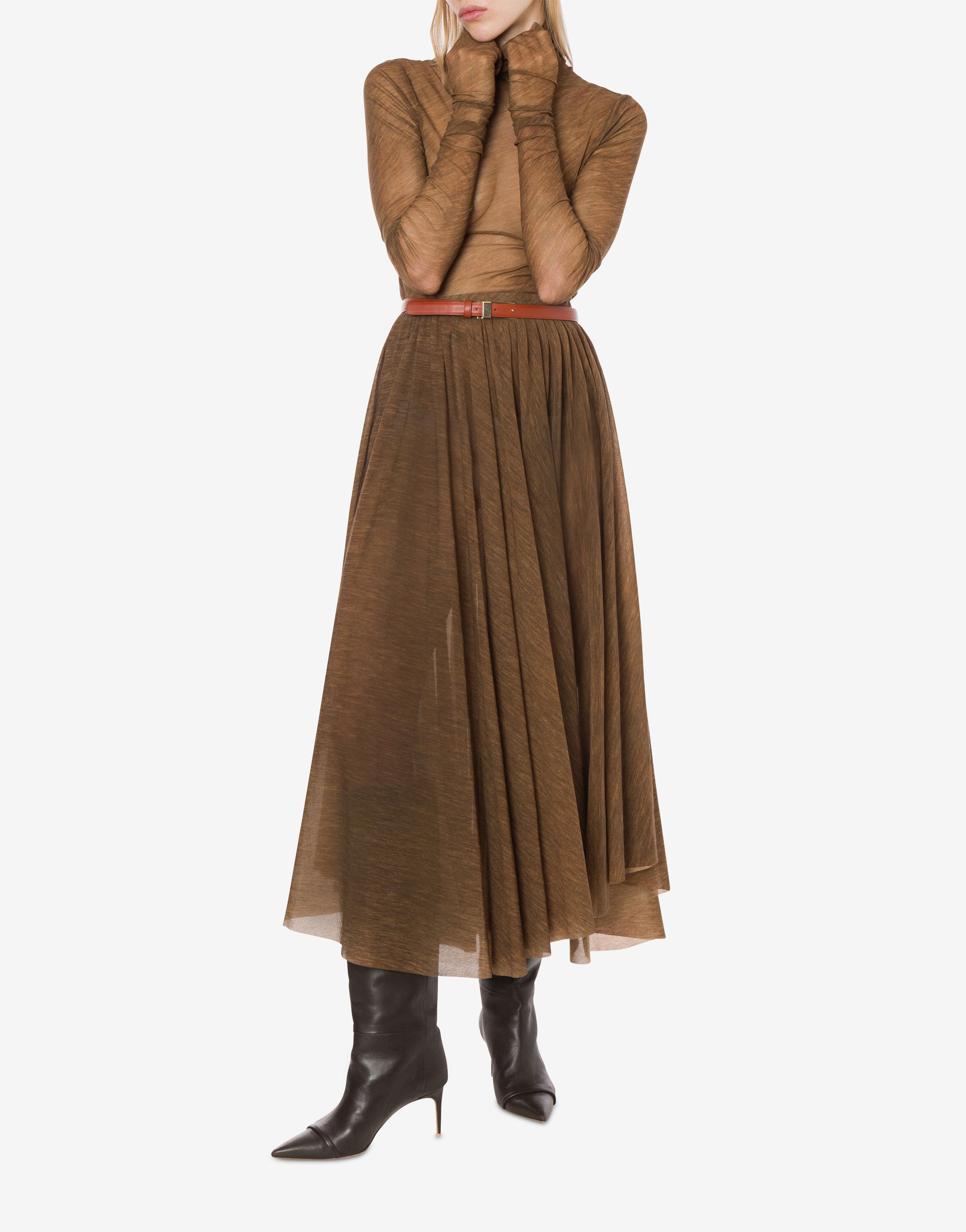 Gonna in tulle stretch stampato、mySite、aoinhome