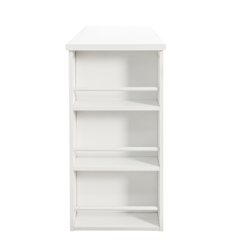 Home Office Computer Desk with Hutch, Antiqued White finish、、casual