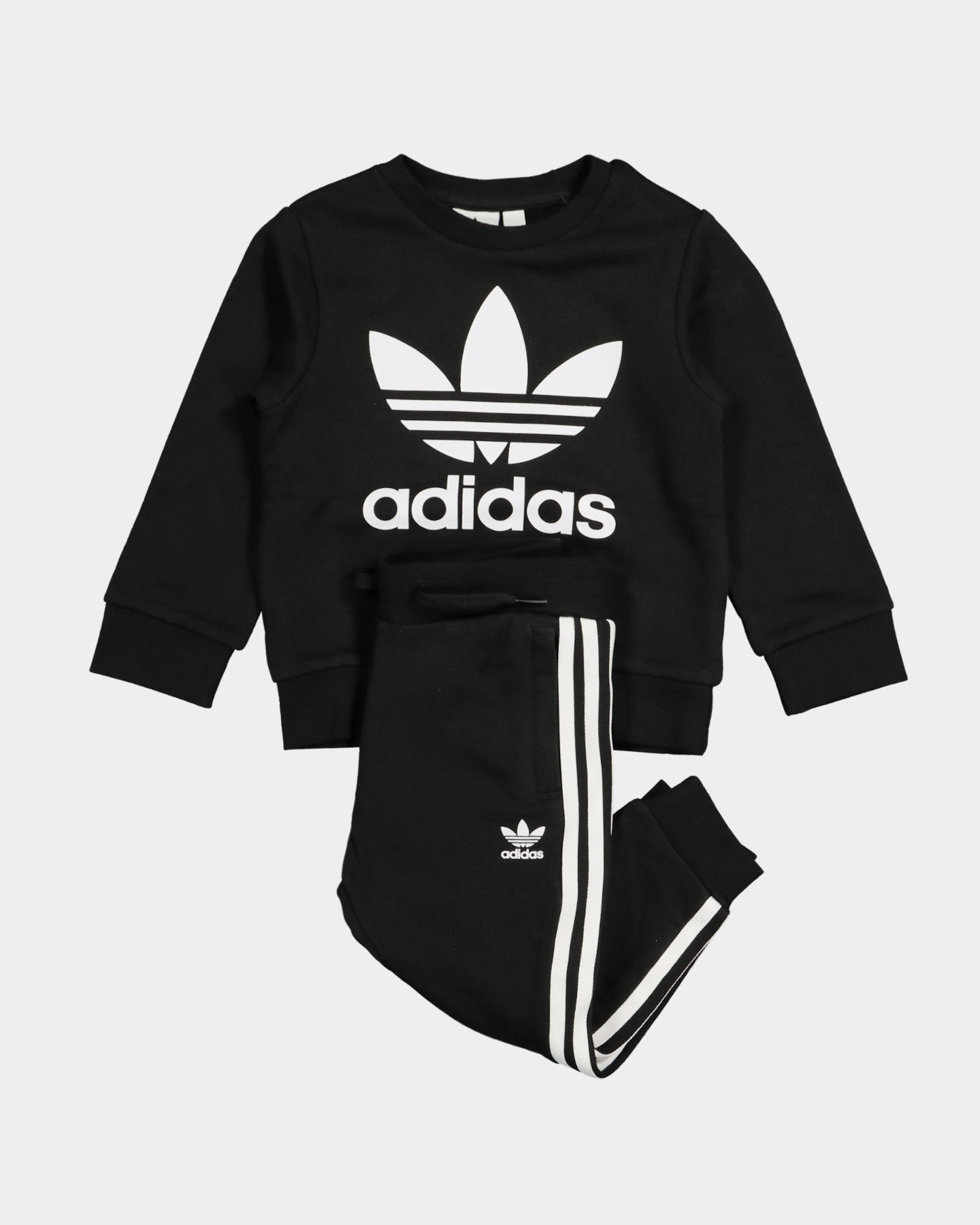 Adidas Kid's Crew Sweatshirt 2 Piece Set Black/White、mySite、zt4zffjzw