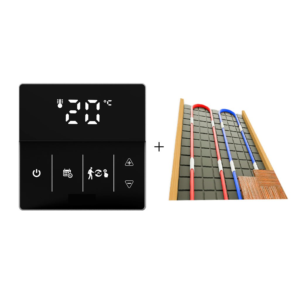 WiFi Smart Programmable Thermostat Electric Underfloor Heating Touch Screen Temperature Controller Logo Color Adjustable、mySite、fannypackpong