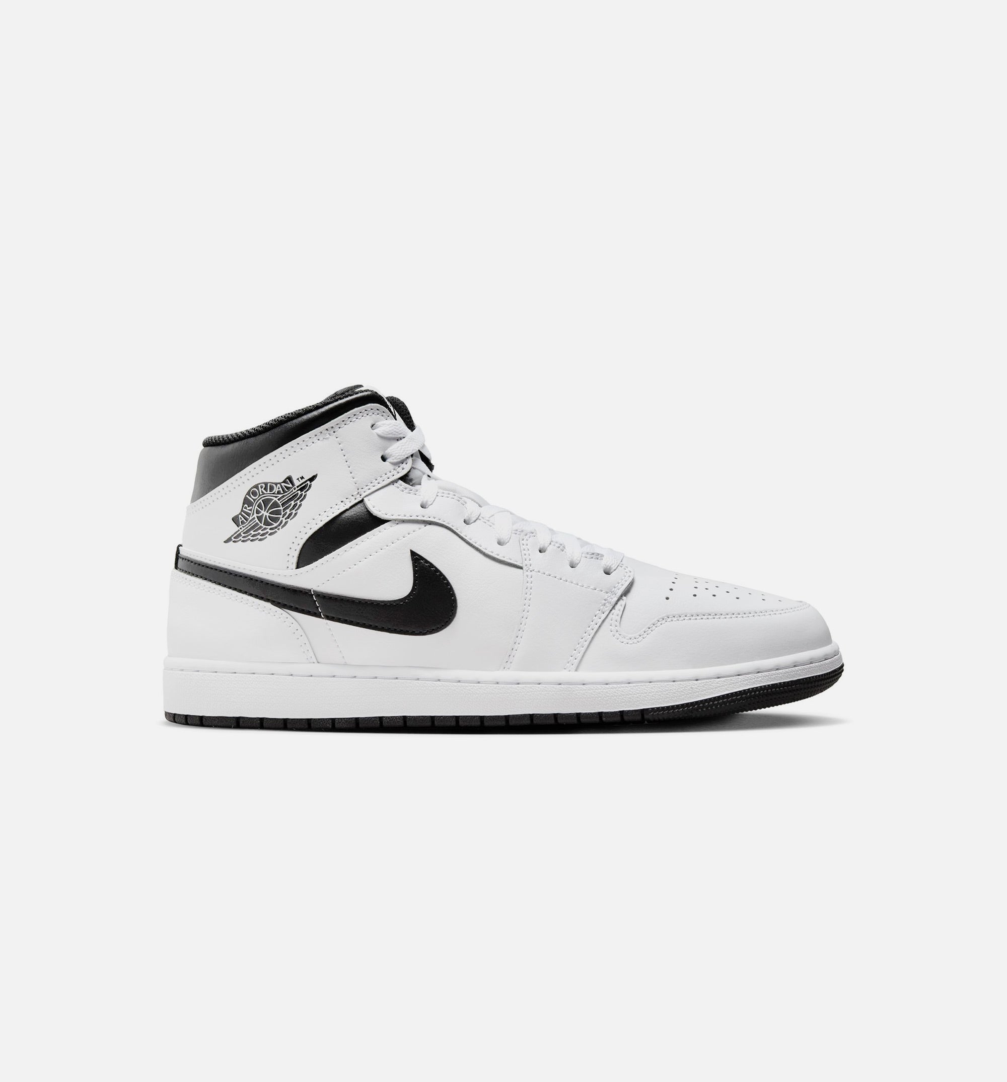 Air Jordan 1 Mid Mens Lifestyle Shoe - White/Black、mySite、dreamappss